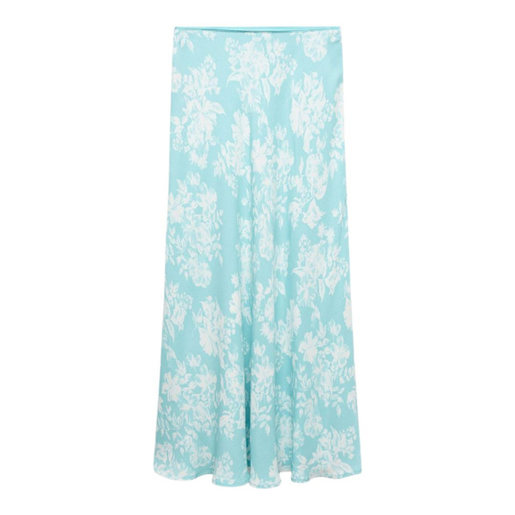 MNG Mango Beautiful Turquoise Floral Skirt - Picture 4 of 9